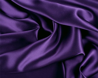 Purple Silk Charmeuse, Fabric By The Yard