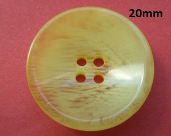 12 buttons 20 mm yellow (661) button