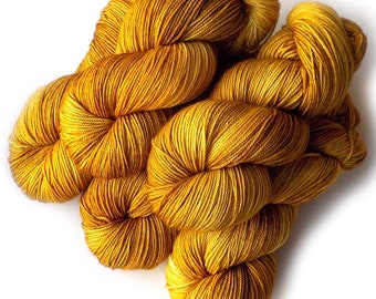 NEW MCN Sock Yarn Handdyed Merino Cashmere Nylon Yarn - Honey
