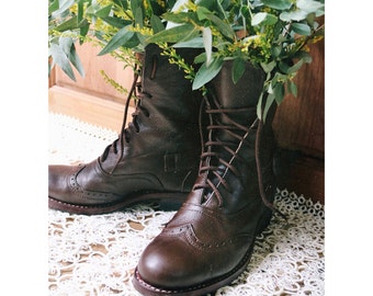 Lace Up Ankle Boots | Women's Leather Boots
