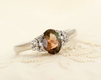 Oregon Sunstone in Sterling Silver Ring, Style VK