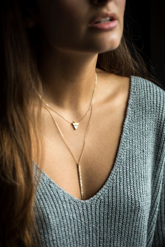 gold drop bar necklace cleavage necklace sexy y necklace uta drop form