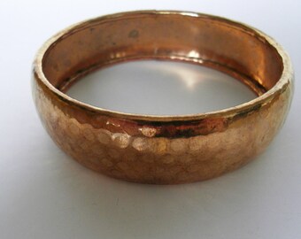 Vintage hammered copper bangle