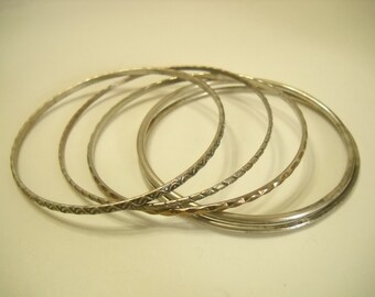 Five (5) Vintage Bangle Bracelets (1183)