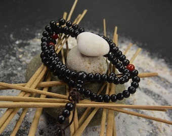 Man/women voque infinity multi layer beaded charm bracelet handmade jewelry black