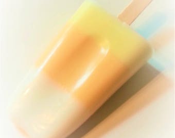 Candy Corn Popsicle Soap, Candy Corn Soapsicle, Halloween Non Candy Treat, Halloween Treat, Candy Soap, Autumn Soap, Fall Soap, Fall Weddin