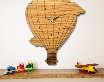 Hot Air Balloon Wall Clock, Children's Clock,