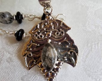 Quartz at It's Best Tourmalinated Quartz Necklace