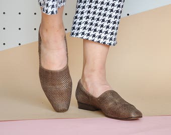 90s MOD flats CANVAS flats DESIGNER flats modern flats minimal flats minimalist flats italian flats summer flats Size 7.5 us / 5 uk / 38 eu