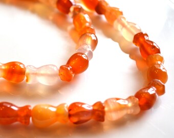 Natural Carnelian Vase Beads 8