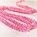 PINK RASPBERRY SAPPHIRE Smooth Rondelles, 2" strand, Choose a Size, precious gemstones, luxe beads