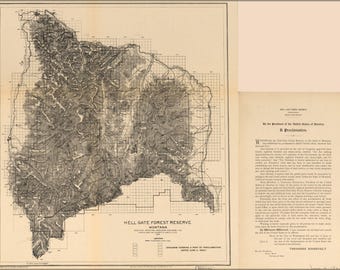 Poster, Many Sizes Available; Map Of Hell Gate Forest Reserve 1906