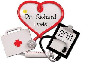 Personalized Christmas Ornaments-Scrubs- Doctor, Healthcare Professional, Hospital Technician gift