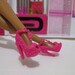 Barbie®accessory barbie doll pink studded high heel shoes nice
