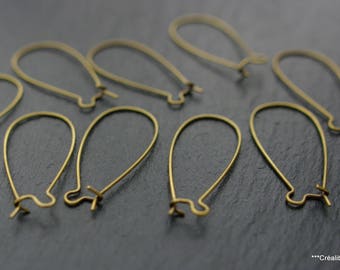 Set of 10 pairs of earrings, 35 x 18 mm