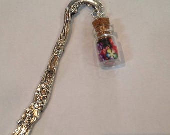 Silver plated mini bookmark vial