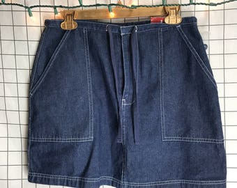 Vintage Route 66 Denim Mini Skirt