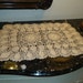 Vintage ECRU Crochet Lace Tray Liner, Doilie, Dresser Scarf 14 by 20 inch, Makes perfect gift and Tomorrow's Heirloom