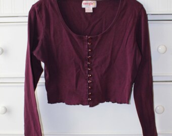 Vintage Cropped Long Sleeve Tee