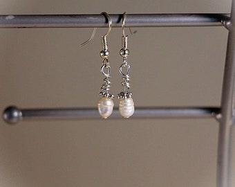 Silver Pearl Earrings