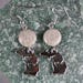 Petoskey Stone Bead Michigan Earrings - Item 1957