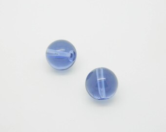 4 x Pearl round 11mm purple glass (l1081)
