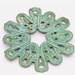 Verdigris Brass Round Ornamental Stamping Brass Ornate Stamping Large Patina Brass Stamping 81mm (1 pc) 126BRSS-VGG
