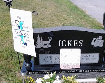Memorial garden flag made to order personalized, grave decoration
