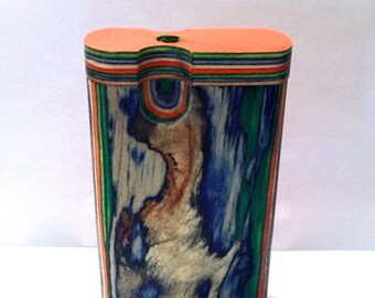 Handcrafted All Color 3" x 2" Dugout with Spring Loaded One Hitter Bat