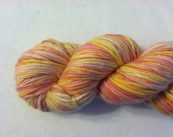 Handspun Yarn - SUNSET - Merino, Tussah Silk