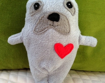 Celie ~ The Seal Bummlie ~ Stuffing Free Dog Toy ~ Ready To Ship Today