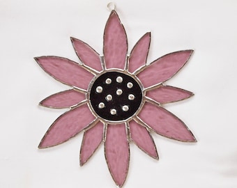 Stained Glass Flower Suncatcher