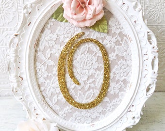 Baby Girl Nursery Decor, Girl Nursery Letters, Letter Frame, Pink and Gold, Wall Letters Shabby Chic Nursery Decor