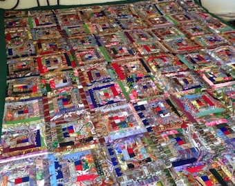 Patchwork plaid pavloposad scarves "kaleidoscope N1
