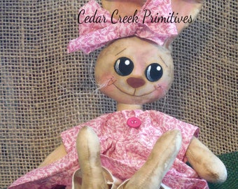 Primitive Folk Art Bitty Bunny