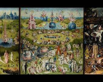 The Garden of Earthly Delights - (Artist: Hieronymus Bosch c. 1480) - Masterpiece Classic (Art Print - Multiple Sizes Available)