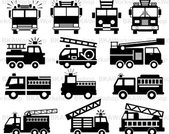 Free Free 51 Silhouette Fire Truck Svg SVG PNG EPS DXF File