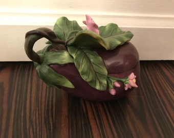 Fitz & Floyd Eggplant Sugar Bowl