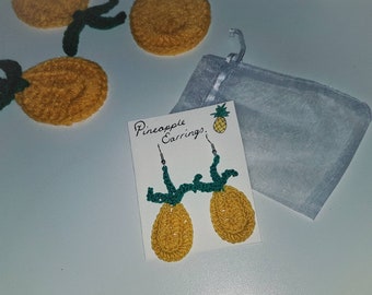 Crochet pineapple earrings