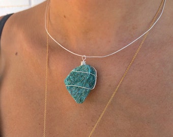 Sterling Silver Fuchsite Necklace