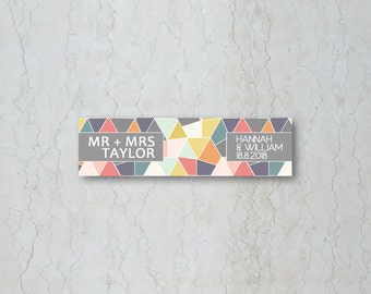 Geometrics Wedding Straw/Cupcake Flag