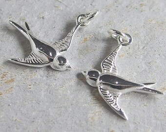 2 of 925 Sterling Silver bird charms 15x17mm. :th2006