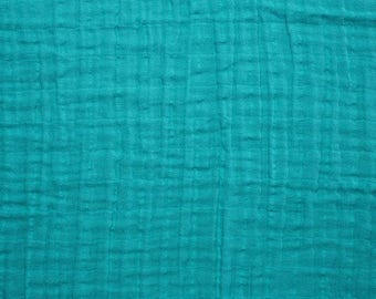 Teal Double Gauze, Shannon Fabrics Double Gauze, Teal fabric, Embrace Double Gauze Cotton Solid, Cotton Muslin Swaddle Fabric, 100% cotton