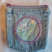 Denim Wallet Coin Purse Womens Wallet Handmade Wallet Denim Wallet Gift For Her Credit Card Holder Fabric Wallet Embroidered Pocket Floral