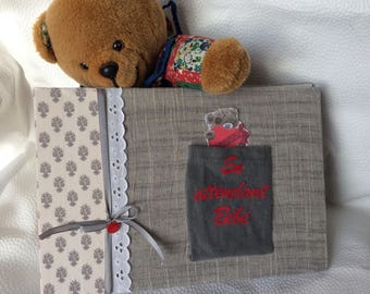 Pregnancy scrapbook album pregnancy journal "waiting for baby" unique scrapbooking technique