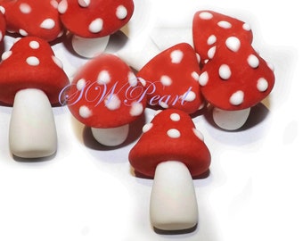Sugar Mushrooms Fairy Cake Cupcake Topper Edible Children Birthday Christening