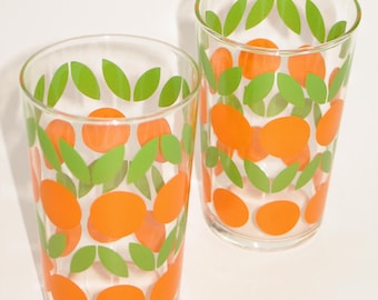 Vintage 70s juice glasses