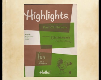 Vintage Highlights The Monthly Book For Children, Fun With A Purpose, Monthly Kids Educational Magazine, The Timbertoes, Goofus and Gallant