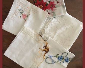 Vintage Handkerchiefs from the 1950's to 70's