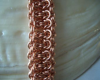 Copper Byzantine Bar Chainmaille bracelet